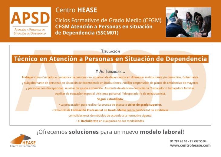 CFGM Atención a Personas en Situación de Dependencia HEASE