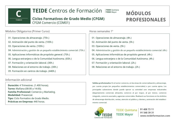 CFGM Comercio TEIDE CFGM Comercio TEIDE