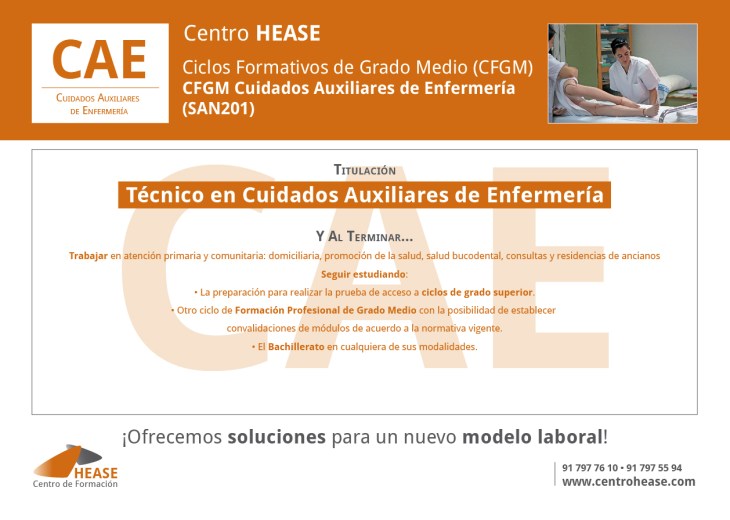 CFGM Cuidados Auxiliares de Enfermería HEASE