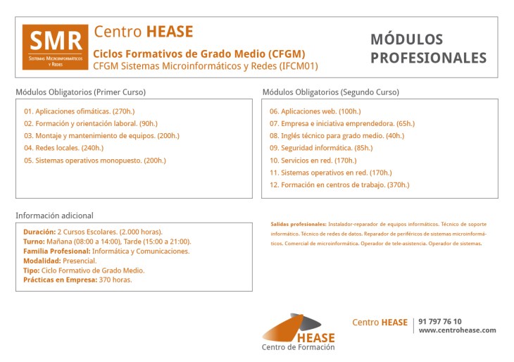 CFGM Sistemas Microinformáticos y Redes HEASE