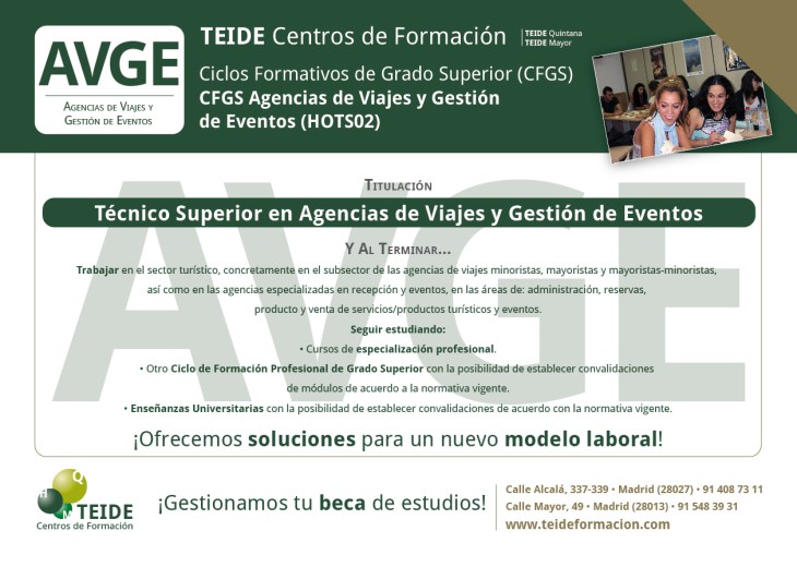 CFGS Agencias de Viajes y Gestión de Eventos