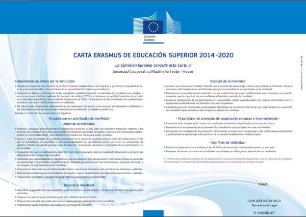 Carta Erasmus Esp